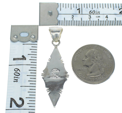Genuine Sterling Silver Native American Village Or Pueblo Design Multicolor Pendant MX64317